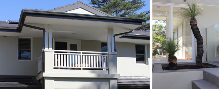 See-through link between pool house and main house. (right)